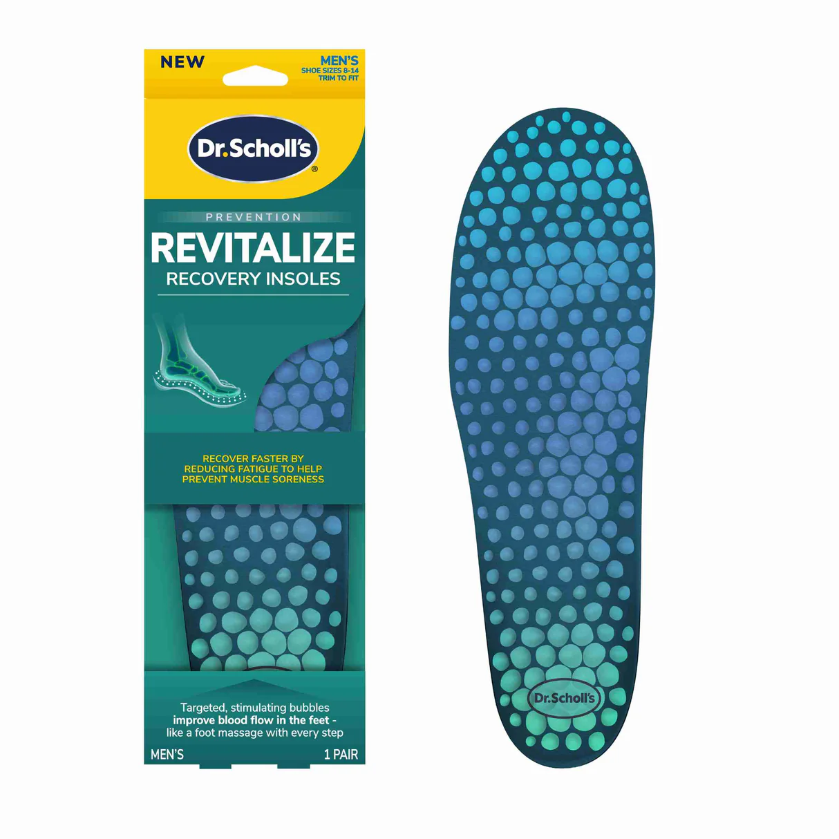Dr. Scholl's爽健健力循環氣泡鞋墊(男)