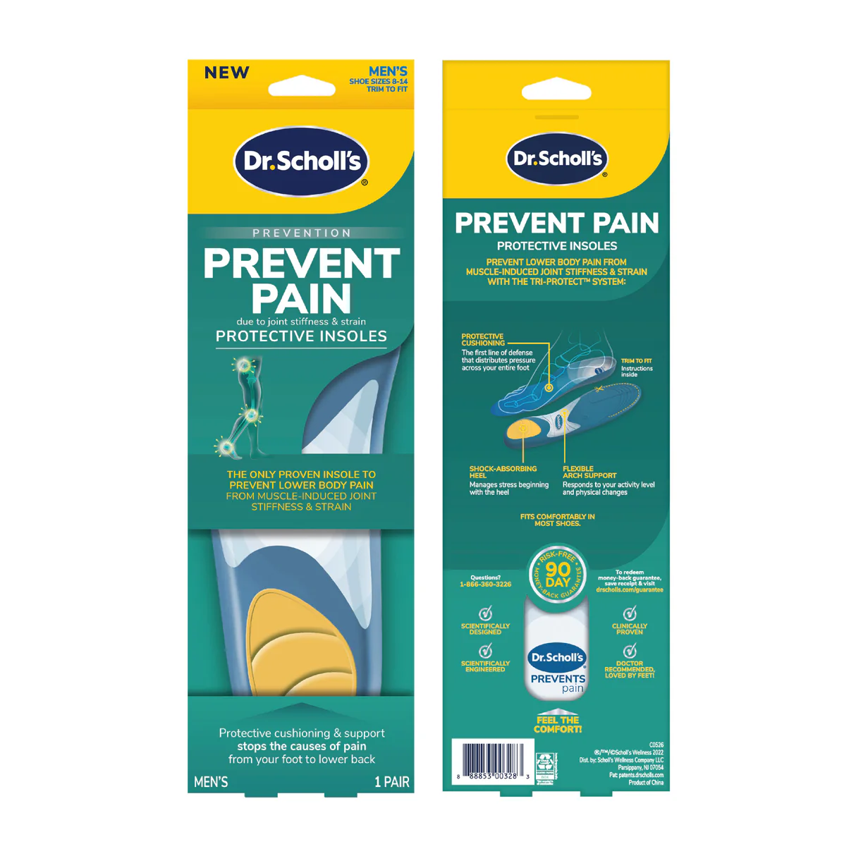 Dr. Scholl's爽健健力防護機能鞋墊(男)